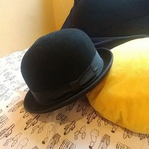 Vintage Black Derby Hat
